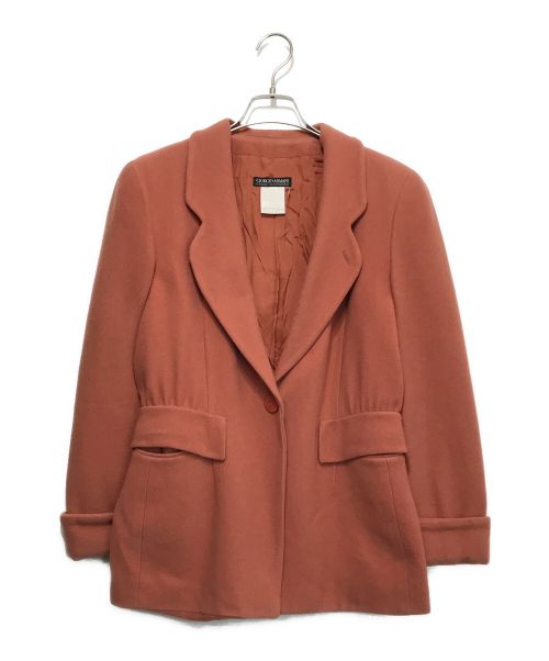GIORGIO ARMANI（ジョルジオアルマーニ）GIORGIO ARMANI (ジョルジョアルマーニ) ウールカシミヤジャケット ピンク サイズ:40の古着・服飾アイテム