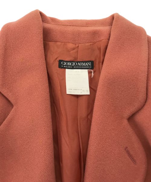 GIORGIO ARMANI（ジョルジオアルマーニ）GIORGIO ARMANI (ジョルジョアルマーニ) ウールカシミヤジャケット ピンク サイズ:40の古着・服飾アイテム