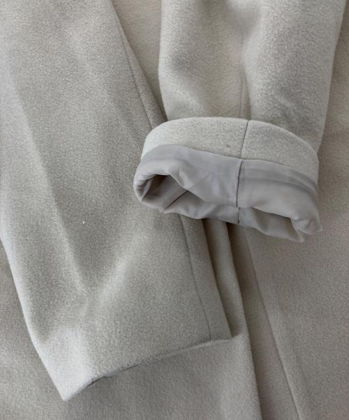 SHIPS any（シップスエニィ）SHIPS any (シップスエニィ) ウールブレンドノーカラーフックコート ベージュ サイズ:38の古着・服飾アイテム