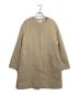 SHIPS any（シップスエニィ）の古着「ウールブレンドノーカラーフックコート」｜ベージュ