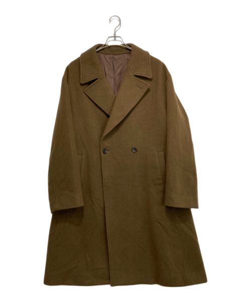 JOURNAL STANDARD（ジャーナルスタンダード）JOURNAL STANDARD (ジャーナル スタンダード) SUPER 140 ウールモッサ ビッグオーバーコート カーキ サイズ:Lの古着・服飾アイテム
