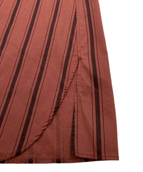 GALERIE VIE（ギャルリーヴィー）GALERIE VIE (ギャルリーヴィー) コットンコードクロス スタンドカラーワンピース ブラウン サイズ:38の古着・服飾アイテム