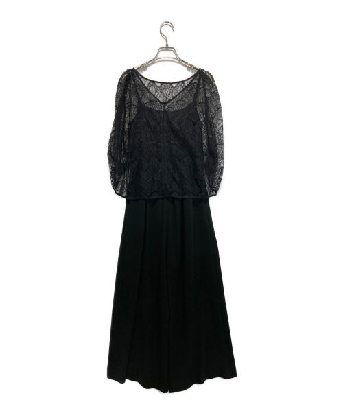 GRACE CONTINENTAL（（グレースコンチネンタル）GRACE CONTINENTAL (（グレースコンチネンタル) レーストップサロペット ブラック サイズ:36の古着・服飾アイテム