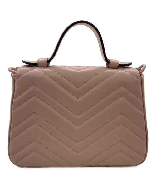 GUCCI（グッチ）GUCCI (グッチ) 〔GGマーモント〕ミニ トップハンドルバッグ ピンクの古着・服飾アイテム