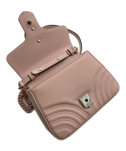 GUCCI（グッチ）GUCCI (グッチ) 〔GGマーモント〕ミニ トップハンドルバッグ ピンクの古着・服飾アイテム