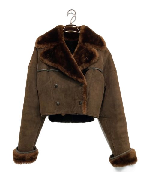 nobrand（ノーブランド）nobrand (ノーブランド) ムートンジャケット ブラウン サイズ:-の古着・服飾アイテム