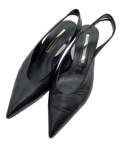 Brenta（ブレンタ）Brenta (ブレンタ) Back Strap 4cm Heel Mule ブラック サイズ:39の古着・服飾アイテム