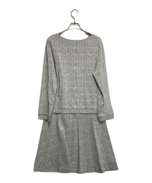 theory luxe（セオリーリュクス）theory luxe (セオリーリュクス) セットアップブラウス/スカート グレー サイズ:40の古着・服飾アイテム