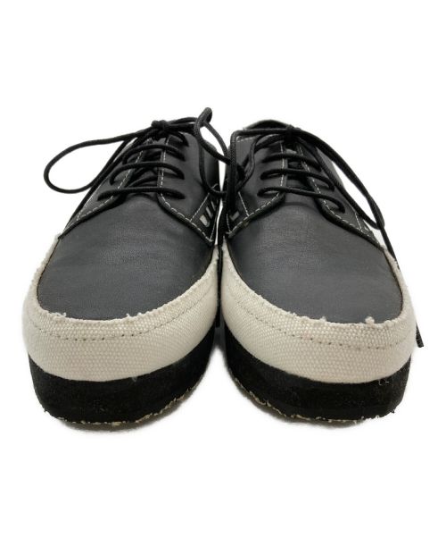 yohji yamamoto+noir（ヨウジヤマモトプリュスノアール）yohji yamamoto+noir (ヨウジヤマモトプリュスノアール) ドレスシューズ ブラック×ホワイト サイズ:2の古着・服飾アイテム