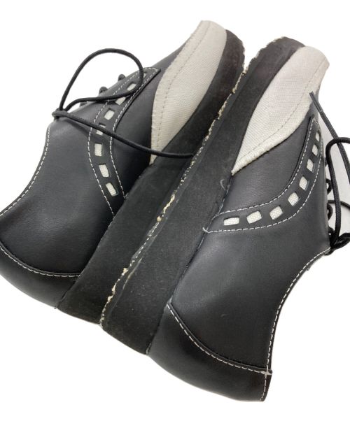 yohji yamamoto+noir（ヨウジヤマモトプリュスノアール）yohji yamamoto+noir (ヨウジヤマモトプリュスノアール) ドレスシューズ ブラック×ホワイト サイズ:2の古着・服飾アイテム