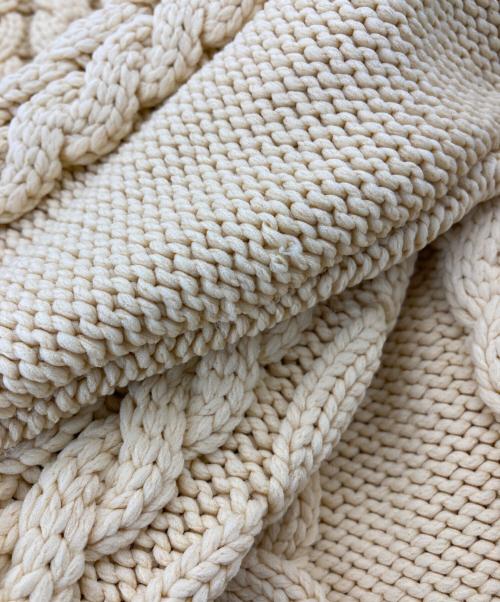 INTIMITE（アンティミテ）intimite (アンティミテ) Cable Knit Pull-over オレンジ サイズ:Fの古着・服飾アイテム