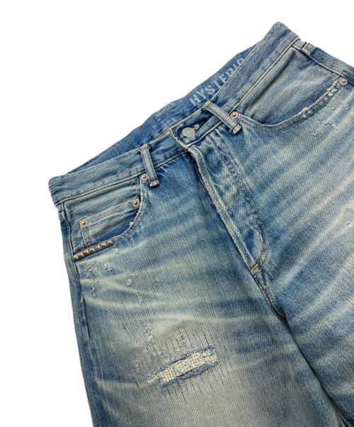 Hysteric Glamour（ヒステリックグラマー）Hysteric Glamour (ヒステリックグラマー) CSR加工 60’S XXストレートデニムパンツ スカイブルー サイズ:29の古着・服飾アイテム