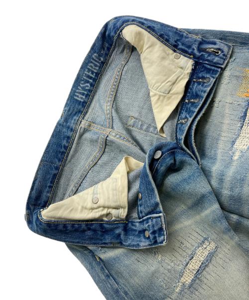 Hysteric Glamour（ヒステリックグラマー）Hysteric Glamour (ヒステリックグラマー) CSR加工 60’S XXストレートデニムパンツ スカイブルー サイズ:29の古着・服飾アイテム