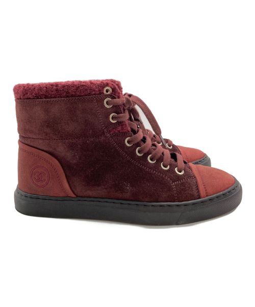 CHANEL（シャネル）CHANEL (シャネル) ハイカットスニーカー ブラウン サイズ:36の古着・服飾アイテム