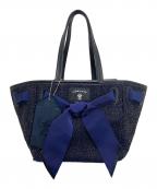 A.D.M.J.エーディーエムジェイ）の古着「コンクルージョンリボンハンドバッグ」｜ネイビー