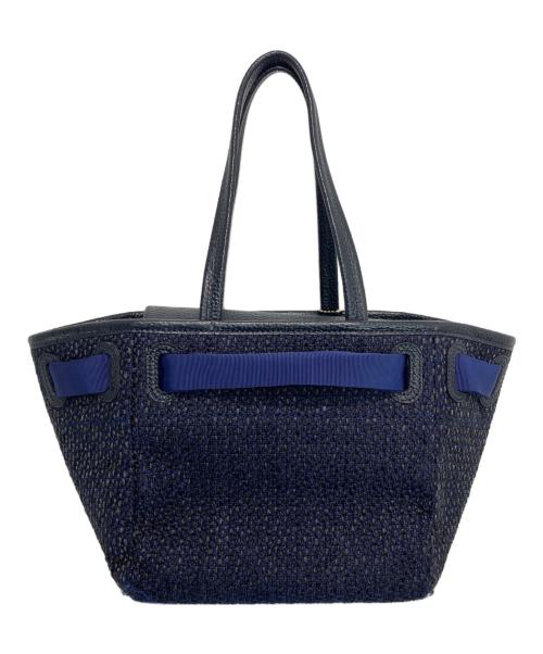 A.D.M.J.（エーディーエムジェイ）A.D.M.J. (エーディーエムジェイ) コンクルージョンリボンハンドバッグ ネイビーの古着・服飾アイテム