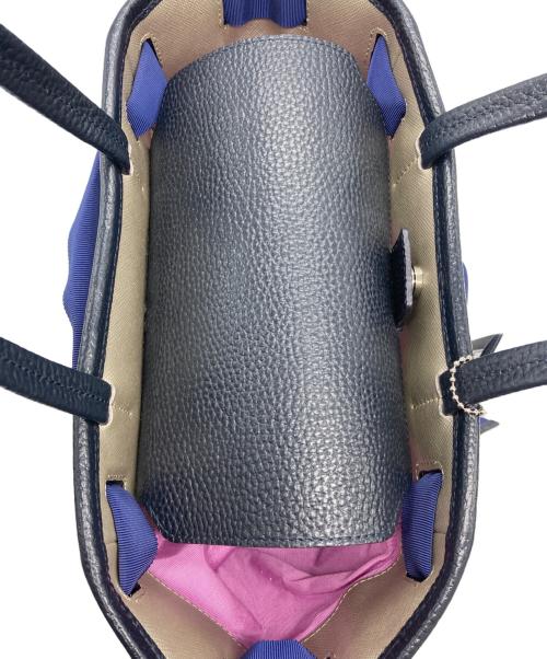 A.D.M.J.（エーディーエムジェイ）A.D.M.J. (エーディーエムジェイ) コンクルージョンリボンハンドバッグ ネイビーの古着・服飾アイテム