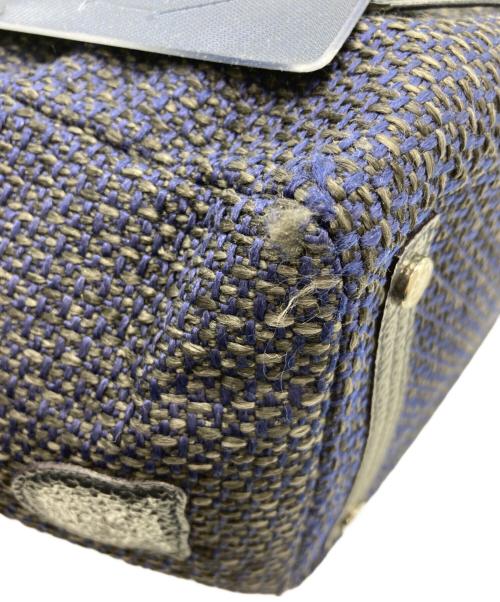 A.D.M.J.（エーディーエムジェイ）A.D.M.J. (エーディーエムジェイ) コンクルージョンリボンハンドバッグ ネイビーの古着・服飾アイテム