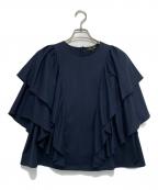 DRAWERドゥロワー）の古着「テンジク フレアスリーブ カットソー」｜ネイビー
