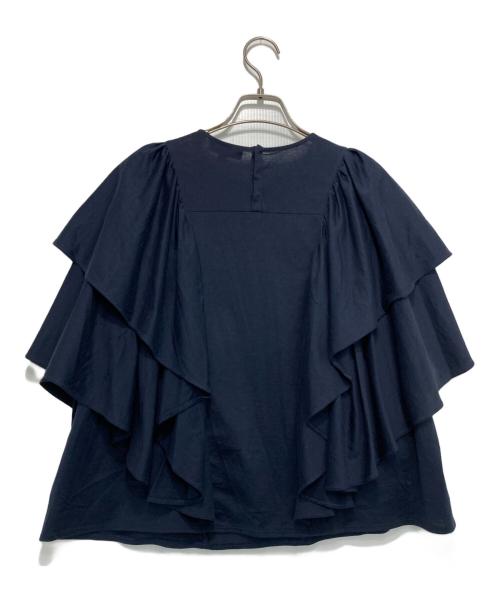 DRAWER（ドゥロワー）Drawer (ドゥロワー) テンジク フレアスリーブ カットソー ネイビー サイズ:1の古着・服飾アイテム