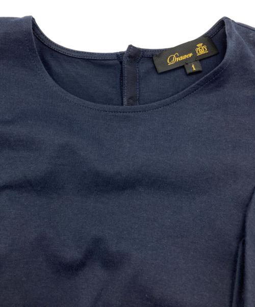 DRAWER（ドゥロワー）Drawer (ドゥロワー) テンジク フレアスリーブ カットソー ネイビー サイズ:1の古着・服飾アイテム