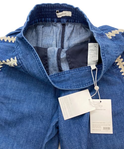 ZIMMERMANN（ジマーマン）ZIMMERMANN (ジマーマン) 刺繍トリムデニムパンツ インディゴ サイズ:OP 未使用品の古着・服飾アイテム