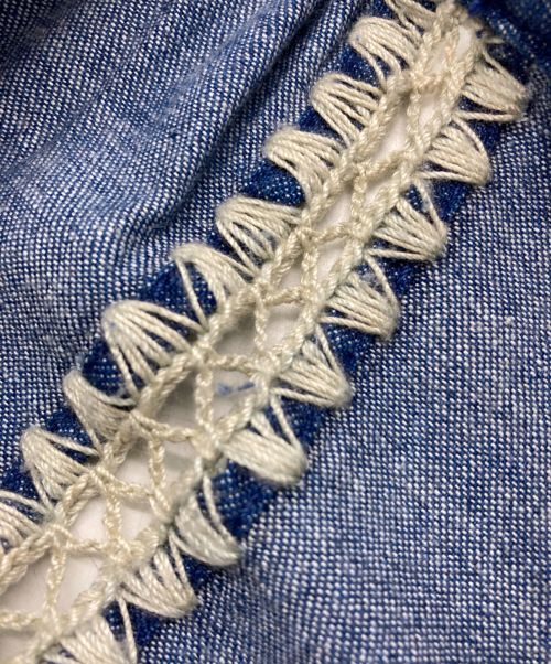 ZIMMERMANN（ジマーマン）ZIMMERMANN (ジマーマン) 刺繍トリムデニムパンツ インディゴ サイズ:OP 未使用品の古着・服飾アイテム