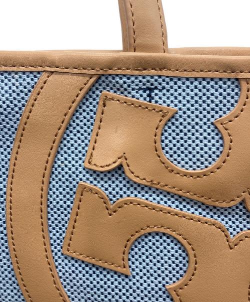 TORY BURCH（トリーバーチ）TORY BURCH (トリーバーチ) キャンバストートバッグ ブルー サイズ:-の古着・服飾アイテム