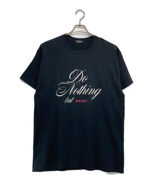 sacai（サカイ）sacai (サカイ) FRAGMENT DESIGN (フラグメントデザイン) DO NOTHING BUT TEE ブラック サイズ:Mの古着・服飾アイテム