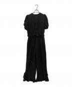 CAROLINA GLASERカロリナ グレイサー）の古着「ギャザーオールインワン」｜ブラック