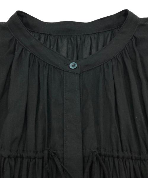 CAROLINA GLASER（カロリナ グレイサー）CAROLINA GLASER (カロリナ グレイサー) ギャザーオールインワン ブラック サイズ:Mの古着・服飾アイテム