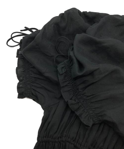 CAROLINA GLASER（カロリナ グレイサー）CAROLINA GLASER (カロリナ グレイサー) ギャザーオールインワン ブラック サイズ:Mの古着・服飾アイテム