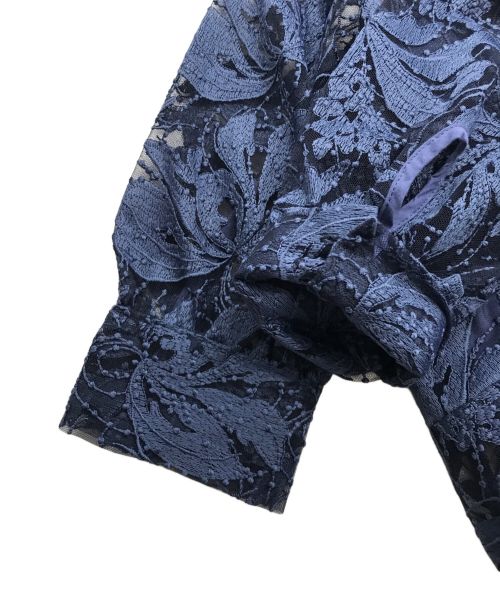 HER LIP TO（ハーリップトゥ）HER LIP TO (ハーリップトゥ) Back lace up Romantic Dress ネイビー サイズ:Mの古着・服飾アイテム