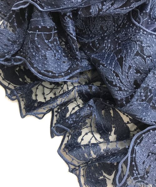 HER LIP TO（ハーリップトゥ）HER LIP TO (ハーリップトゥ) Back lace up Romantic Dress ネイビー サイズ:Mの古着・服飾アイテム