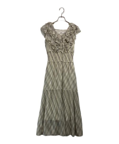 Snidel（スナイデル）Snidel (スナイデル) Sustainableプリントプリーツワンピース ベージュ サイズ:00 未使用品の古着・服飾アイテム