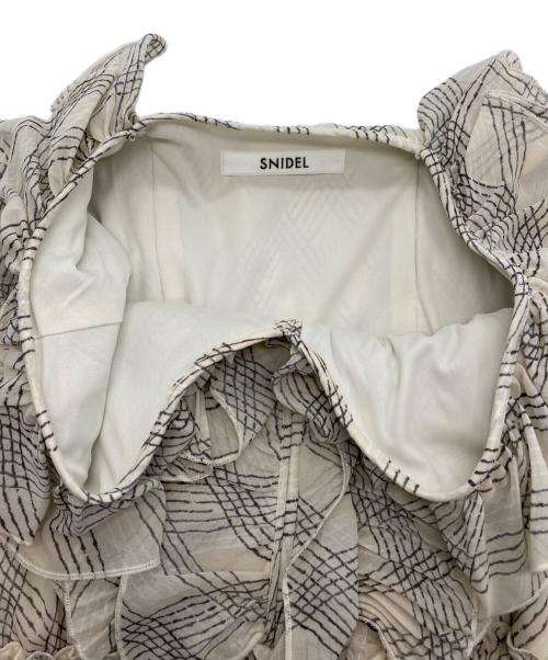 Snidel（スナイデル）Snidel (スナイデル) Sustainableプリントプリーツワンピース ベージュ サイズ:00 未使用品の古着・服飾アイテム