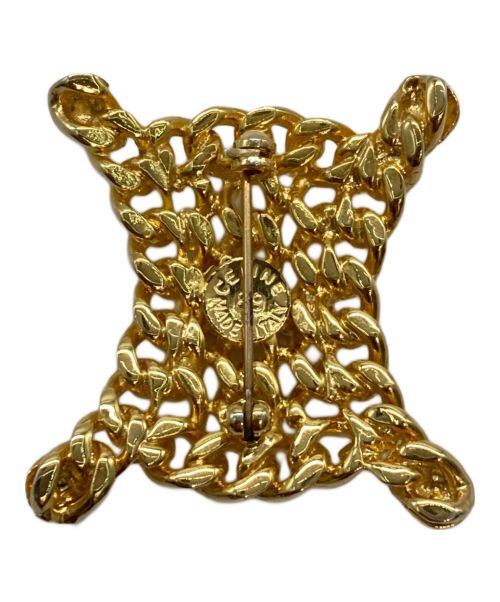 CELINE（セリーヌ）CELINE (セリーヌ) ヴィンテージ チェーンマカダムブローチ ゴールドの古着・服飾アイテム