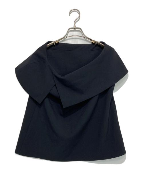 Noble（ノーブル）Noble (ノーブル) ケープブラウス ブラック サイズ:-の古着・服飾アイテム