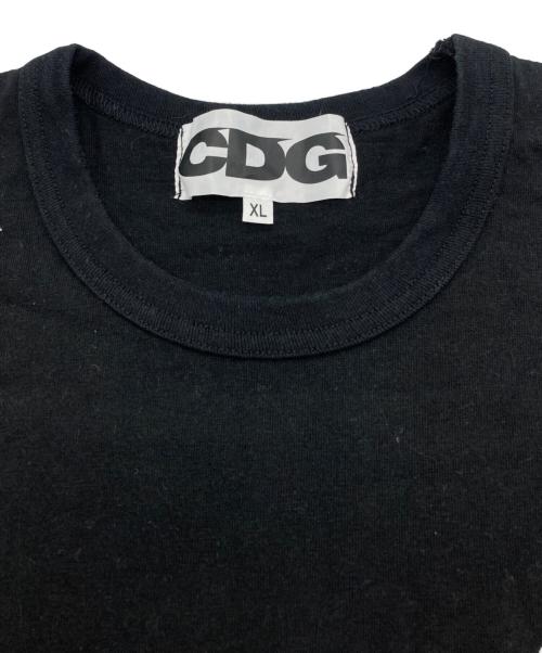 CDG（シーディージー）CDG (シーディージー) ロゴプリントTシャツ ブラック サイズ:XLの古着・服飾アイテム