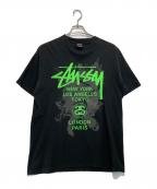 stussyステューシー）の古着「WORLD TOUR TEE」｜グリーン×ブラック