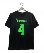 stussyステューシー）の古着「NOTORIOUS No.4 プリントTシャツ」｜ブラック×グリーン