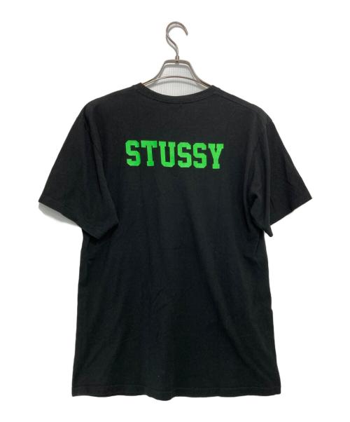 stussy（ステューシー）stussy (ステューシー) NOTORIOUS No.4 プリントTシャツ ブラック×グリーン サイズ:Mの古着・服飾アイテム