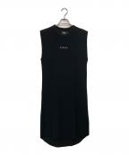 stussyステューシー）の古着「ノースリーブワンピース」｜ブラック