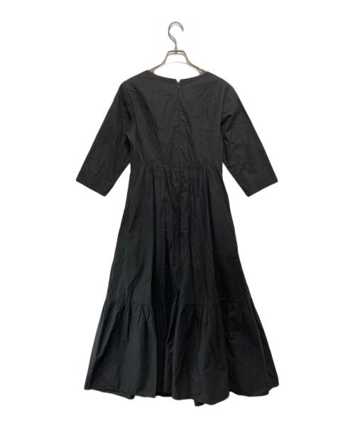 ne quittez pas（ヌキテパ）ne quittez pas (ヌキテパ) ポプリンソリッドピンタックワンピース ブラック サイズ:Sの古着・服飾アイテム