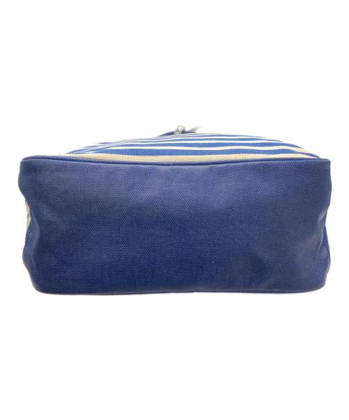 PORTER GIRL（ポーターガール）PORTER GIRL (ポーターガール) ボーダートートバッグ ブルーの古着・服飾アイテム