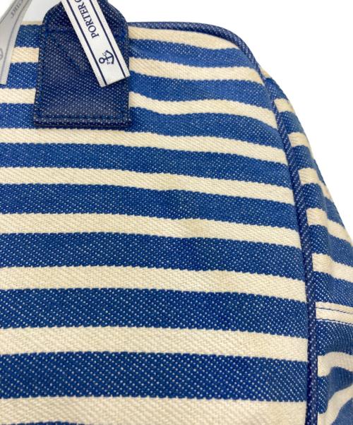 PORTER GIRL（ポーターガール）PORTER GIRL (ポーターガール) ボーダートートバッグ ブルーの古着・服飾アイテム