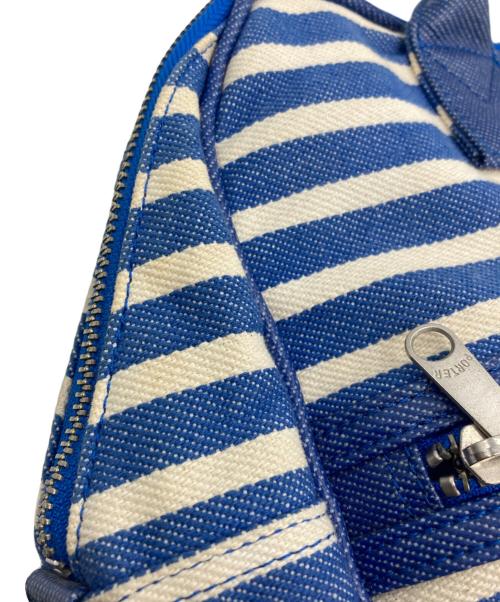 PORTER GIRL（ポーターガール）PORTER GIRL (ポーターガール) ボーダートートバッグ ブルーの古着・服飾アイテム