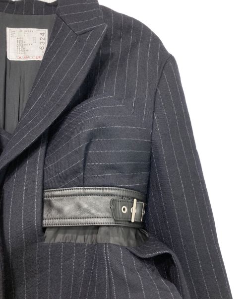 sacai（サカイ）sacai (サカイ) Chalk Stripe Jacketジャケット ネイビー サイズ:2の古着・服飾アイテム