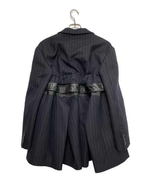 sacai（サカイ）sacai (サカイ) Chalk Stripe Jacketジャケット ネイビー サイズ:2の古着・服飾アイテム