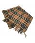 Burberry's（バーバリーズ）の古着「ノバチェックカシミアマフラー」｜ベージュ×レッド
